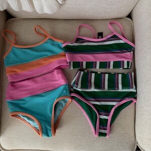 Beach Riot Kids Pastel Colorblock Bikini